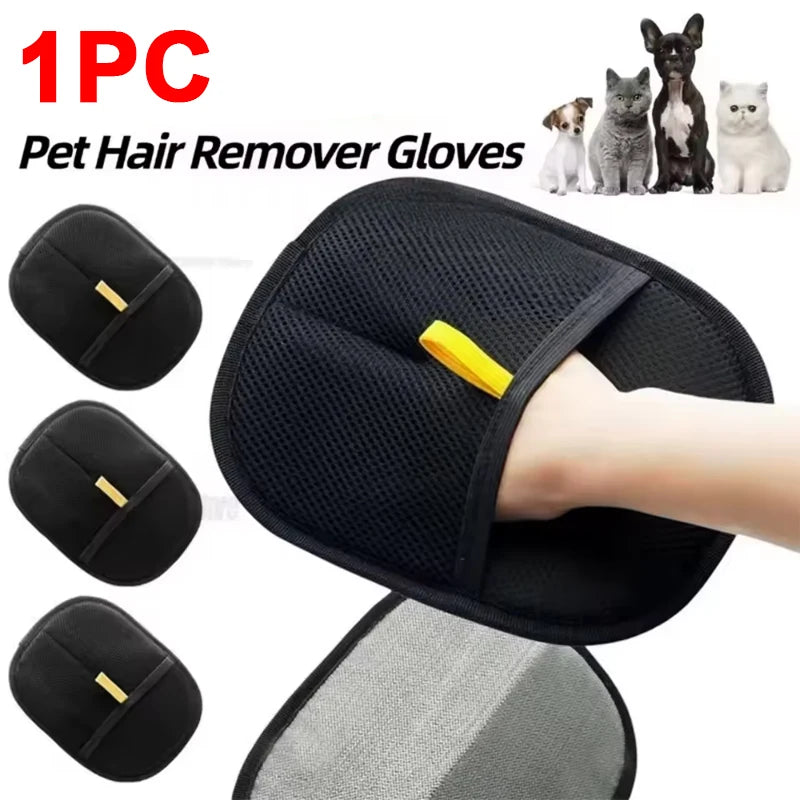 1PC Pet Hair Remover Mitt Pet Hair Remover Gloves Deshedding Brush Glove for Dog Cat Rabbit with Long/Short/Curly Hair
