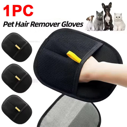 1PC Pet Hair Remover Mitt Pet Hair Remover Gloves Deshedding Brush Glove for Dog Cat Rabbit with Long/Short/Curly Hair