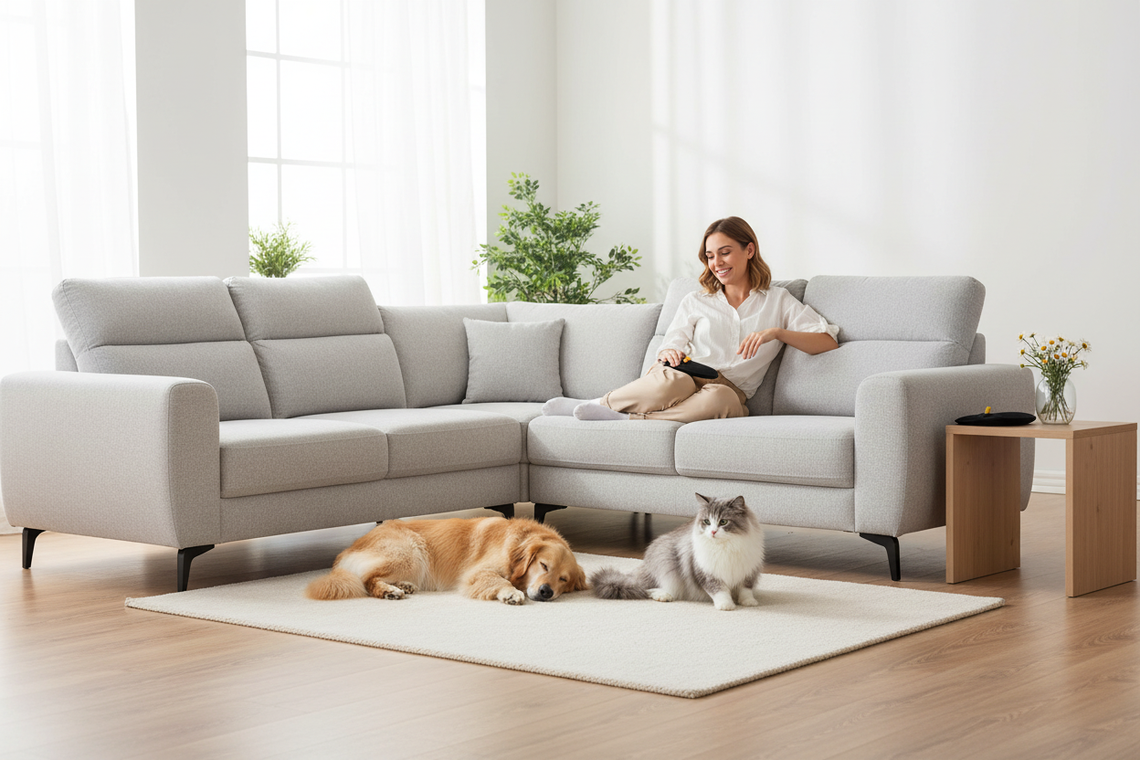 Clean home with your glove visible